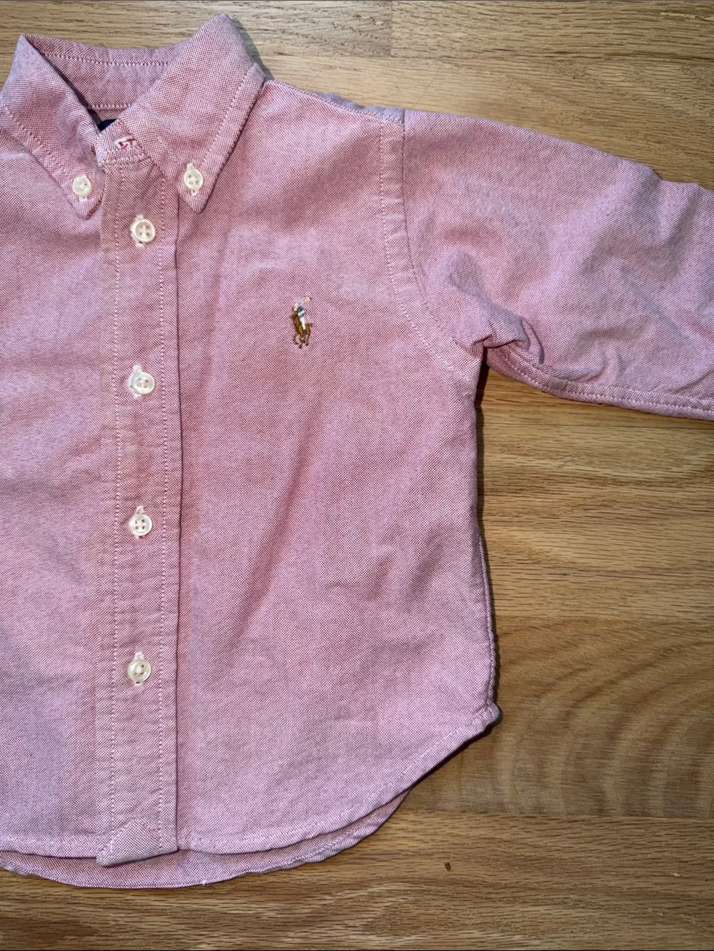 Ralph Lauren Boys Pink Oxford Button-Down Shirt sz 12 mos